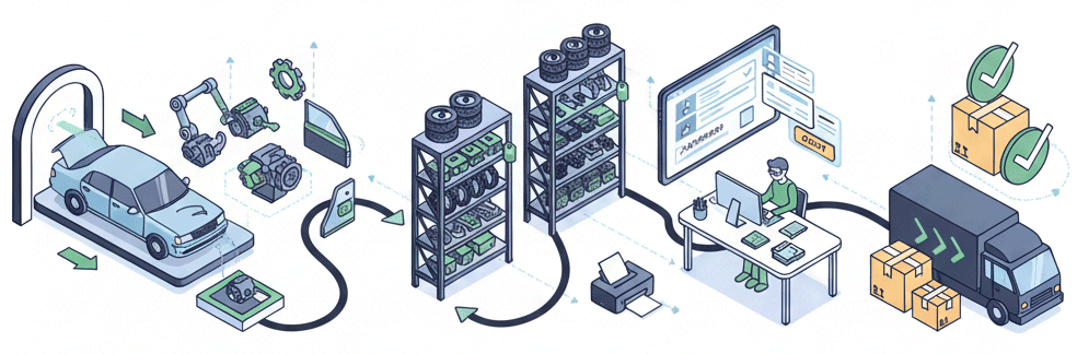 Flux Autolist: de la intrare vehicul la vânzare și retur